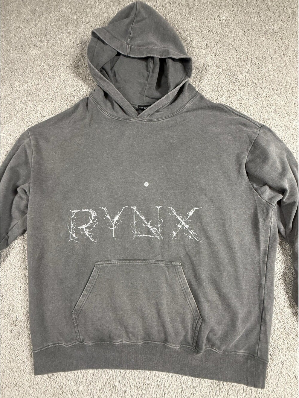 NWOT RYNX Shop Street Wear Hoodie Men Size 3 XL Gray Cotton Heavyweight